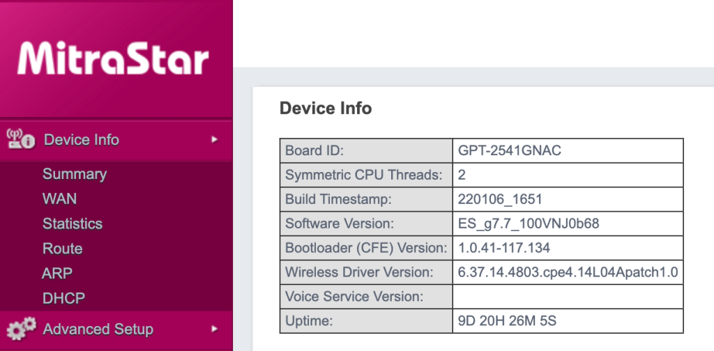 Versión de firmware con este fallo